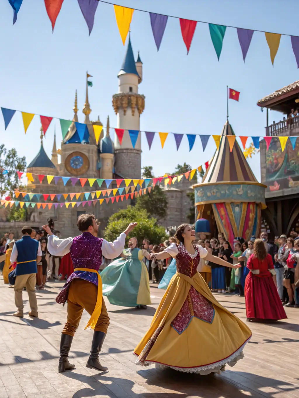 A lively scene from a cultural festival organized by L'ASSOS PIQUANTE, featuring music, dance, and various cultural performances, highlighting community celebration.